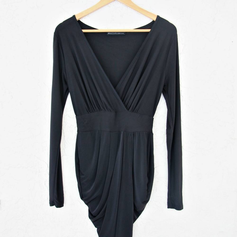 Symphony Black Evening Dress Size M
